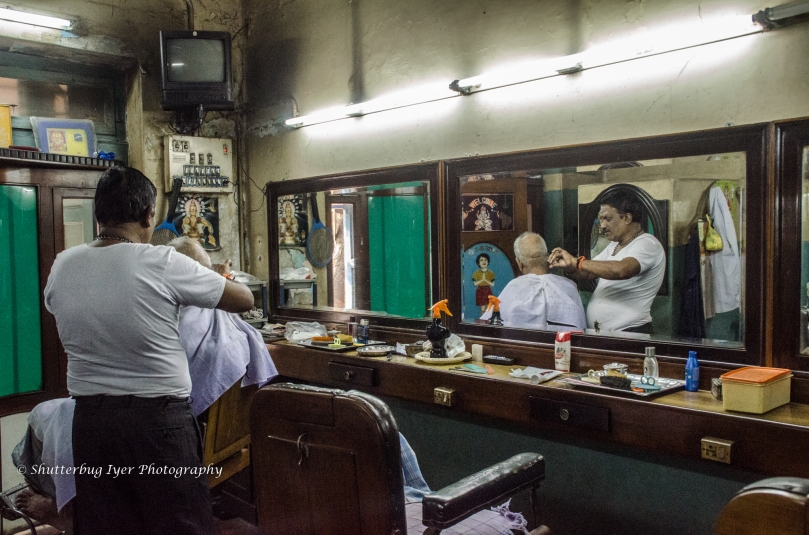 Mathi at work in the 65-year old saloon